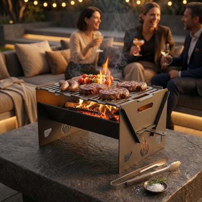 E&C Nomad Compacte Draagbare Grill & Kampvuurset